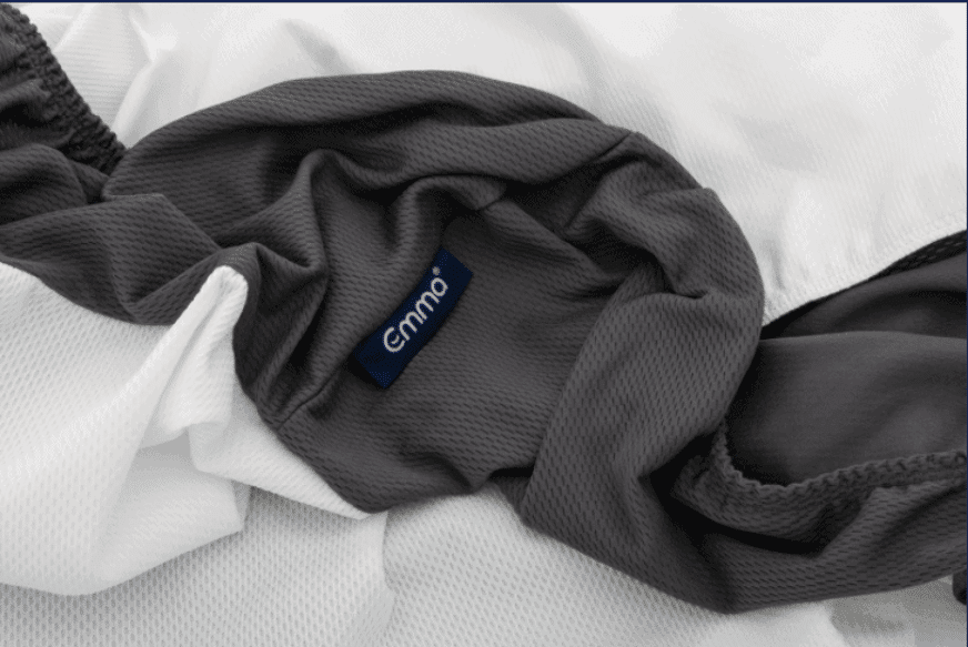Emma mattress protector on bed